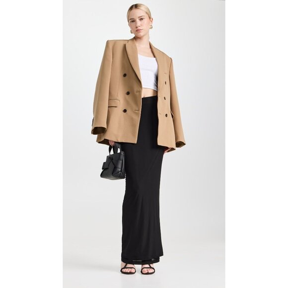 WARDROBE.NYC Layered Tube Skirt in Black Small New Womens Maxi Long - Picture 1 of 16